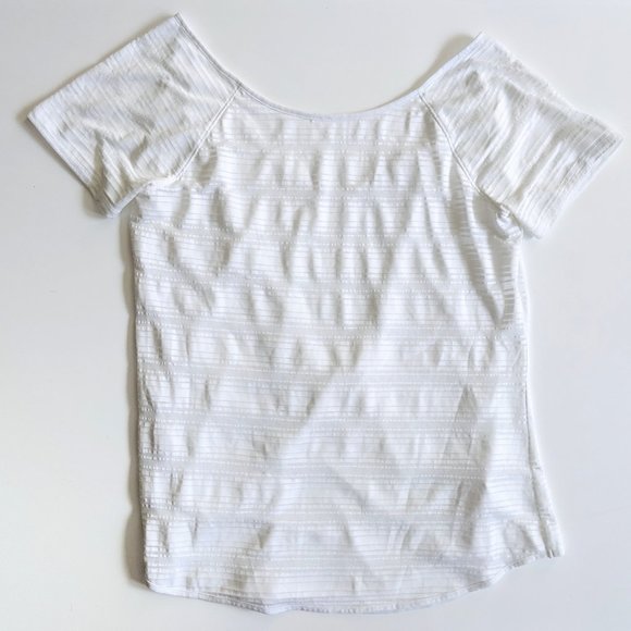 Athleta - White Sheer Top with Twist Back - S - Picture 3 of 5